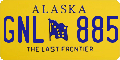 AK license plate GNL885