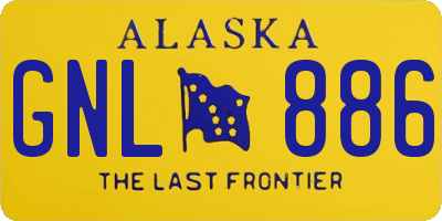 AK license plate GNL886