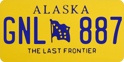 AK license plate GNL887