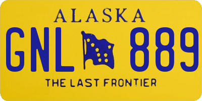 AK license plate GNL889