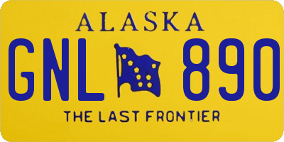 AK license plate GNL890