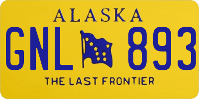 AK license plate GNL893