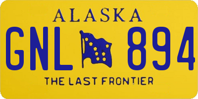 AK license plate GNL894