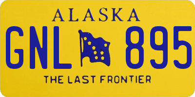 AK license plate GNL895