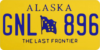 AK license plate GNL896