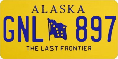 AK license plate GNL897