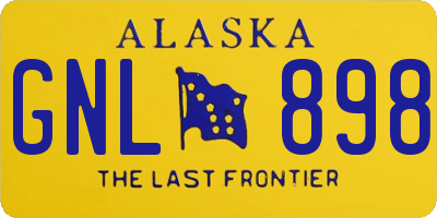 AK license plate GNL898