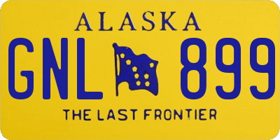 AK license plate GNL899