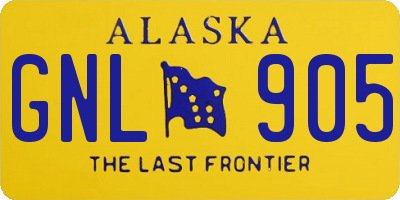 AK license plate GNL905