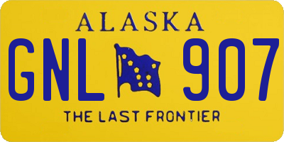 AK license plate GNL907