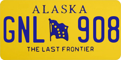 AK license plate GNL908