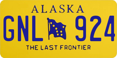 AK license plate GNL924