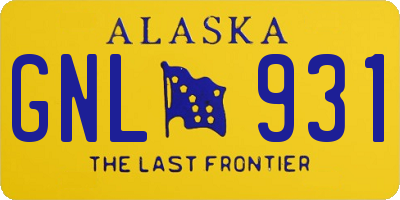 AK license plate GNL931