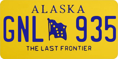 AK license plate GNL935