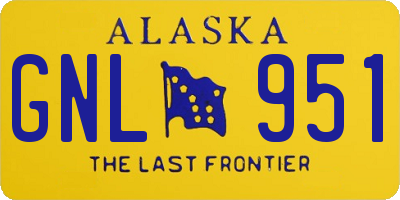 AK license plate GNL951