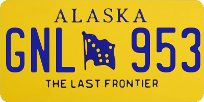AK license plate GNL953