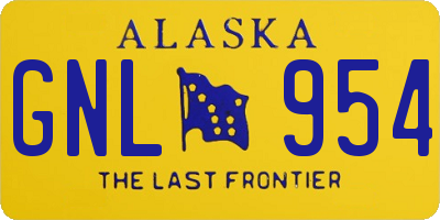 AK license plate GNL954