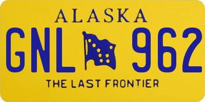 AK license plate GNL962