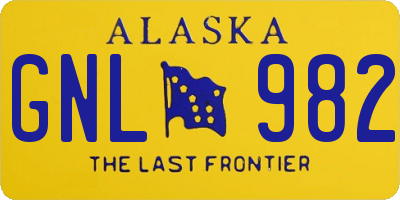 AK license plate GNL982