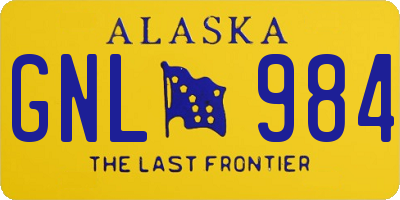 AK license plate GNL984