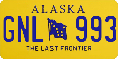 AK license plate GNL993