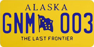 AK license plate GNM003