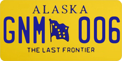 AK license plate GNM006