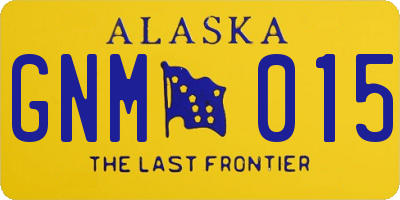 AK license plate GNM015