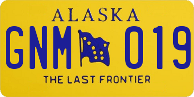 AK license plate GNM019