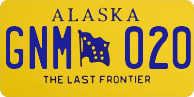 AK license plate GNM020