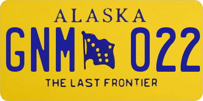 AK license plate GNM022