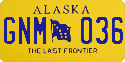 AK license plate GNM036