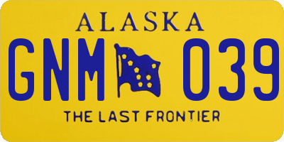 AK license plate GNM039