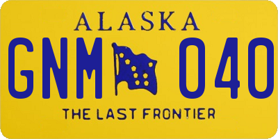 AK license plate GNM040