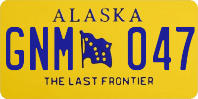 AK license plate GNM047