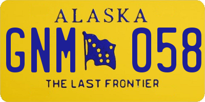 AK license plate GNM058