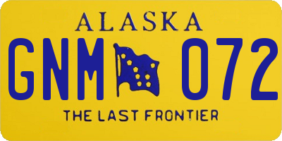 AK license plate GNM072