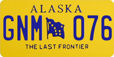 AK license plate GNM076