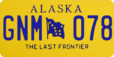 AK license plate GNM078