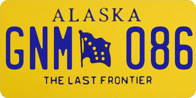 AK license plate GNM086