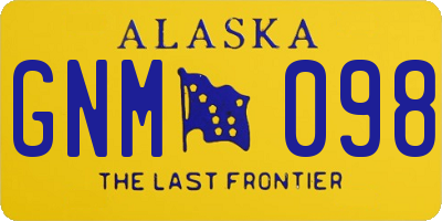 AK license plate GNM098