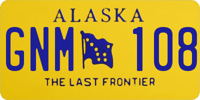 AK license plate GNM108