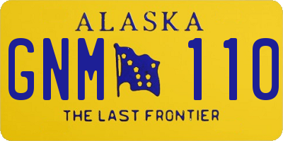 AK license plate GNM110