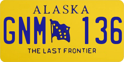 AK license plate GNM136