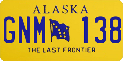 AK license plate GNM138