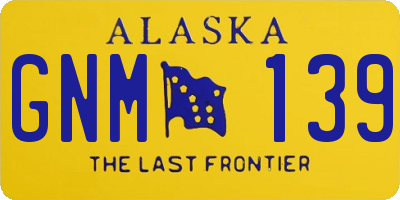 AK license plate GNM139