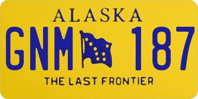 AK license plate GNM187