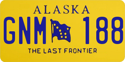 AK license plate GNM188