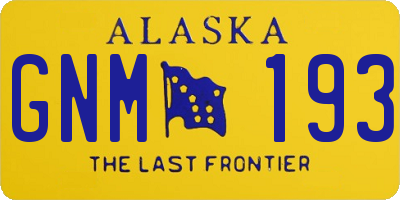 AK license plate GNM193