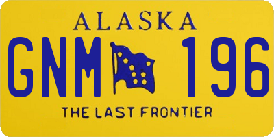 AK license plate GNM196